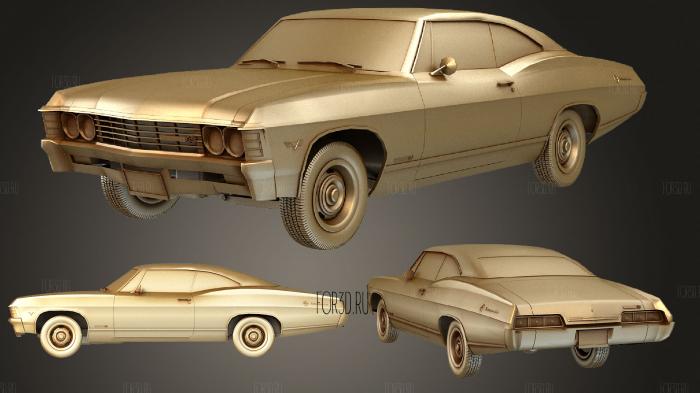 Chevy impala 67 3d stl модель для ЧПУ